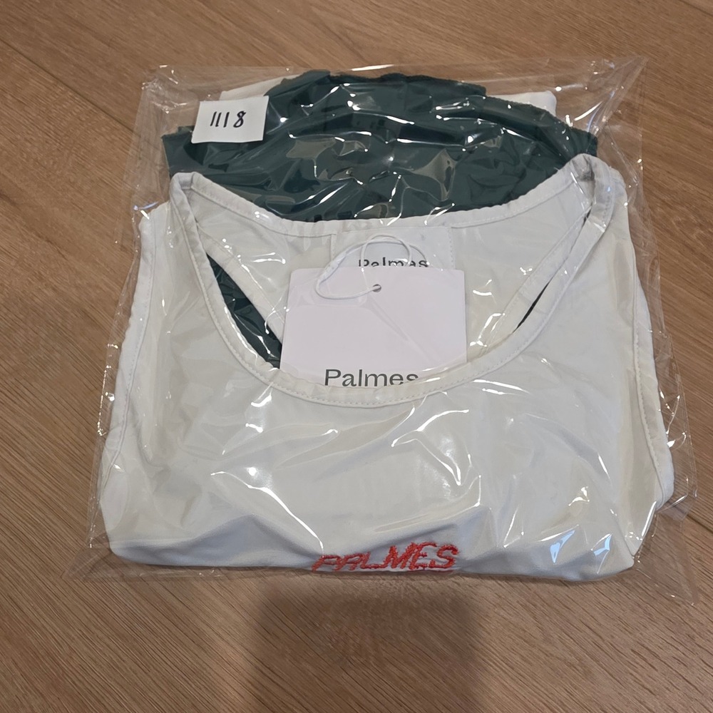 Palmes Forest PTFO Tennis Dress Small White Green Pleated Racerback Preppy NWT - Picture 11 of 11